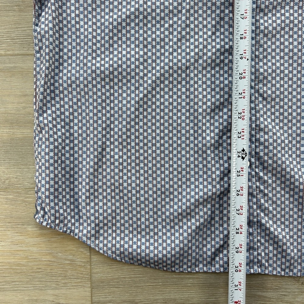 Tommy Bahama Medium Island Modern Fit Blue‎ Check Long Sleeve Button Down Cotton - Picture 9 of 11